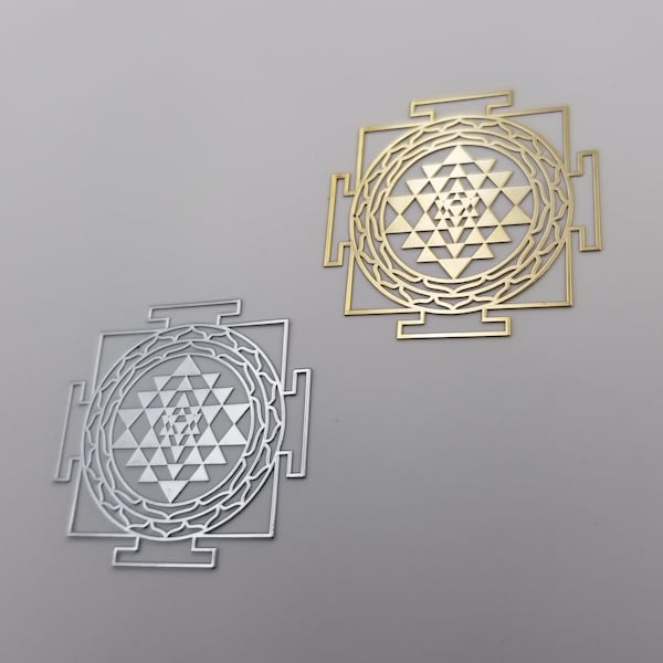 22) Sri Yantra orgonite Metal Sticker Sacred Geometry Metal symbols Sri Yantra orgone metal sticker pyramid