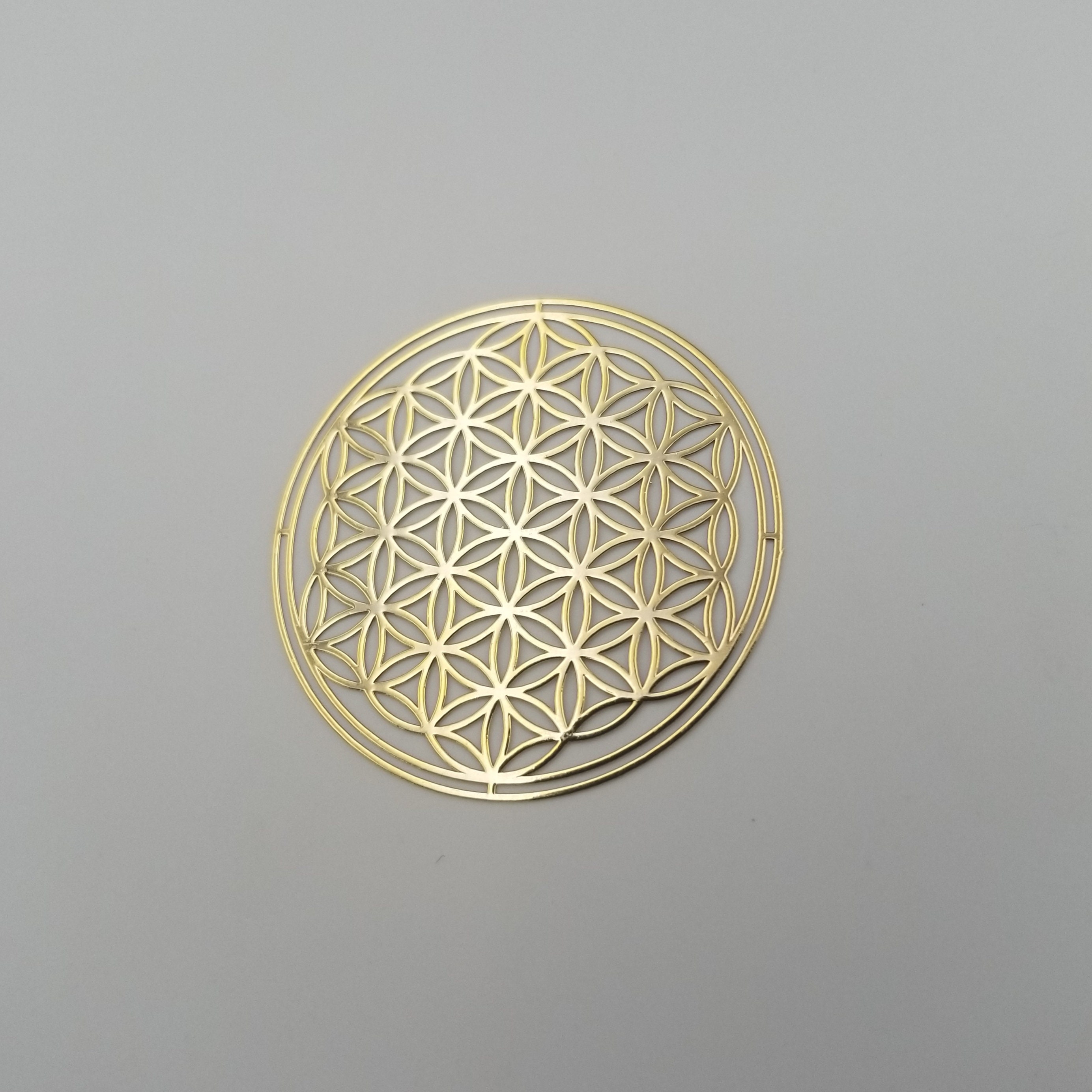 Flower of Life orgonite Metal Sticker Sacred Geometry Metal | Etsy