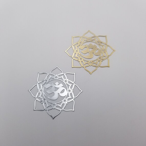 Om Aum orgonite Metal Sticker Sacred Geometry Metal symbols om orgone metal sticker pyramid