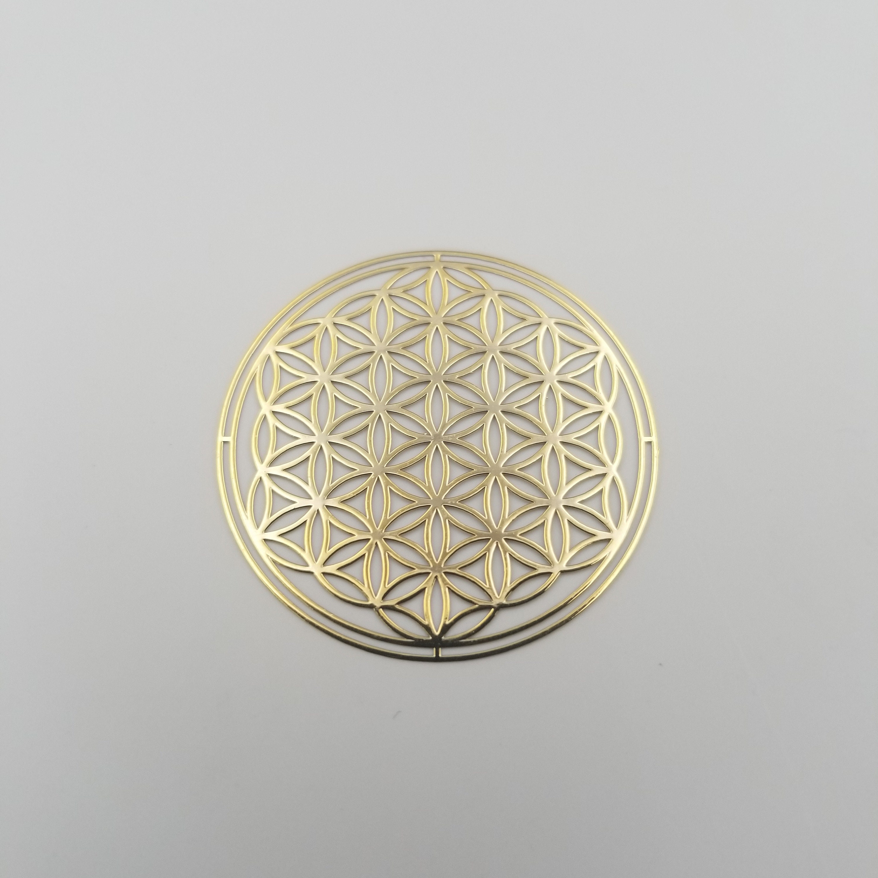 Flower of Life orgonite Metal Sticker Sacred Geometry Metal | Etsy