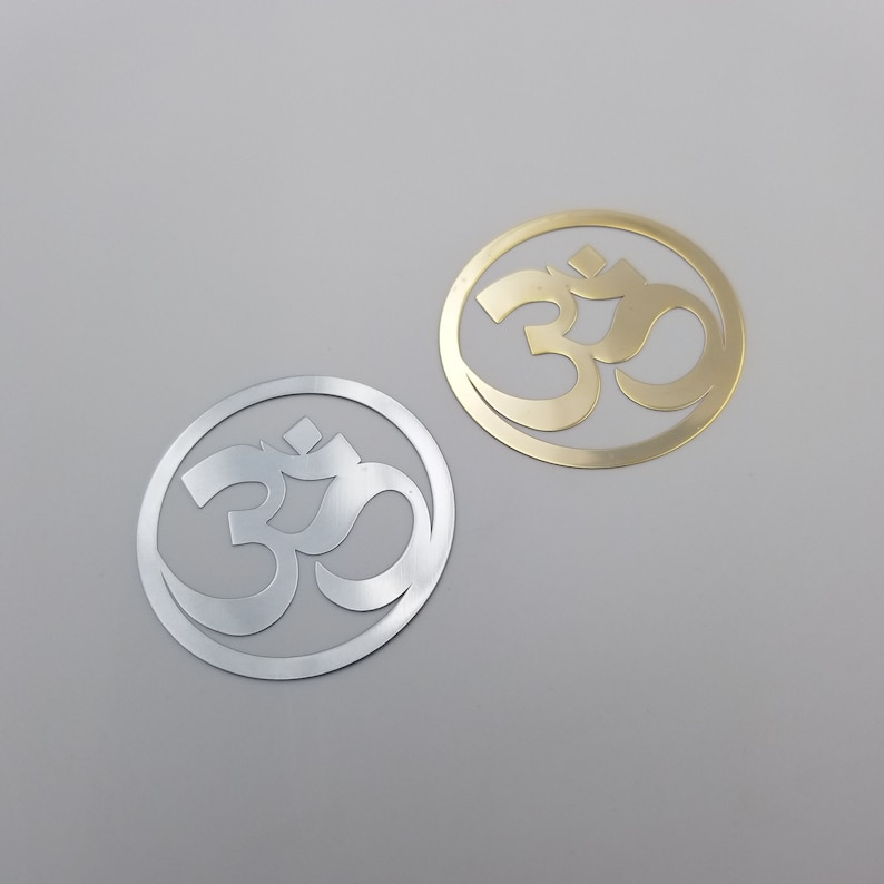 Om Aum orgonite Metal Sticker Sacred Geometry Metal symbols om orgone metal sticker pyramid