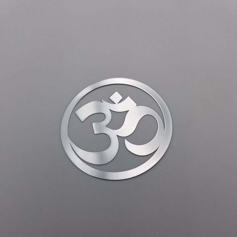 Om Aum orgonite Metal Sticker Sacred Geometry Metal symbols om orgone metal sticker pyramid