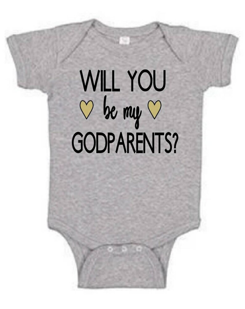 Will you be my Godparents proposal baby shirt