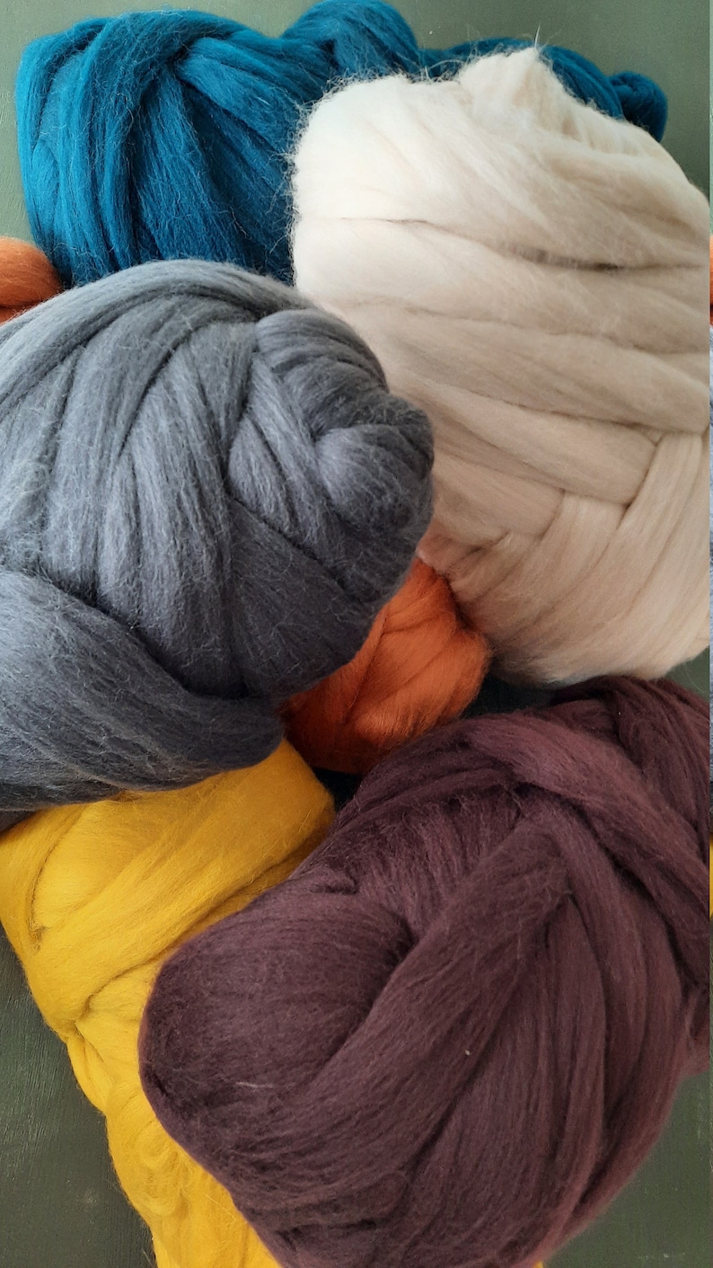 Chunky Arm Knitting Yarn for Armknit DIY Projects 100% Merino Wool image 4