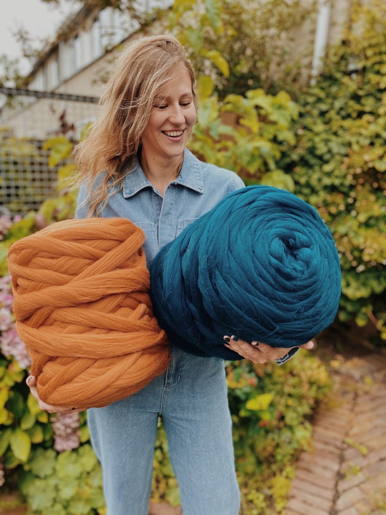 Chunky Arm Knitting Yarn for Armknit DIY Projects 100% Merino Wool image 1