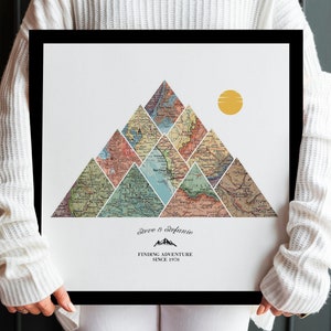50th wedding anniversary gifts for Husband and Wife | Personalized Travel map | Anniversary gifts for couple unique