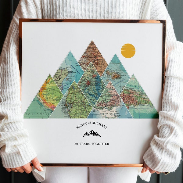 Couples Travel Map - Etsy