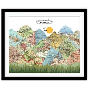 Anniversary Gift for Husband and Wife | Personalized Adventure Map | Unique Travel Memories Gift | Custom Wedding Anniversary Map