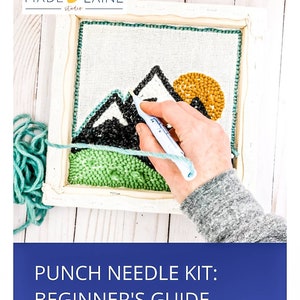 DIY Punch Needle Kit Tranquil Lake Canoe/ Learn to punch needle / DIY Punch needle kit / Beginner punch needle kit image 7