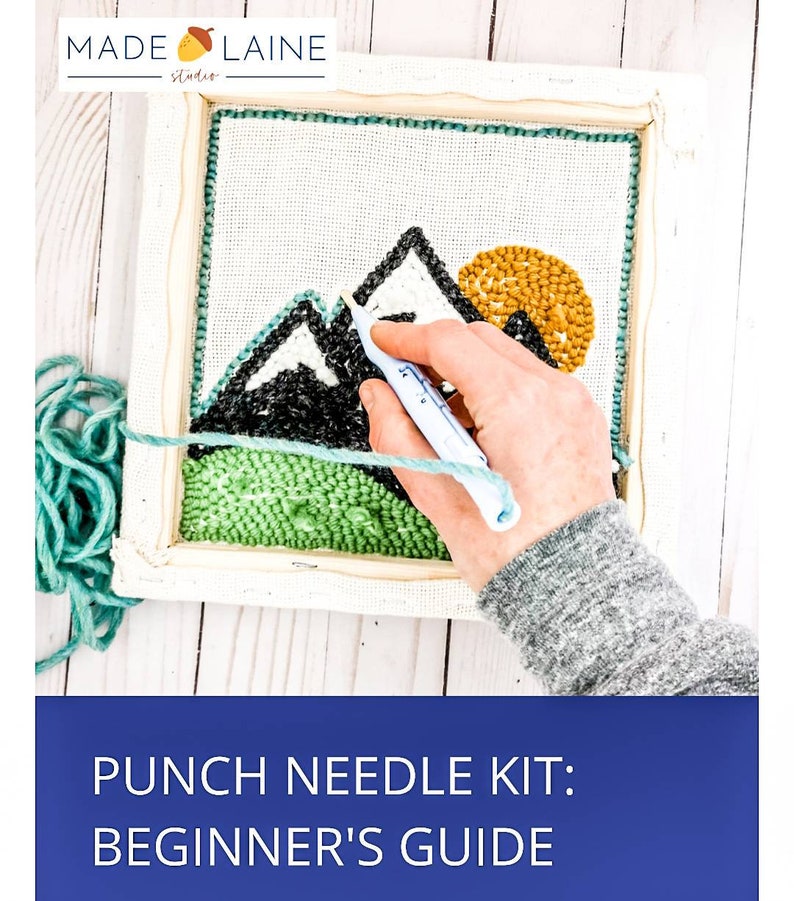 DIY Punch Needle Kit Tranquil Lake Canoe/ Learn to punch needle / DIY Punch needle kit / Beginner punch needle kit image 7