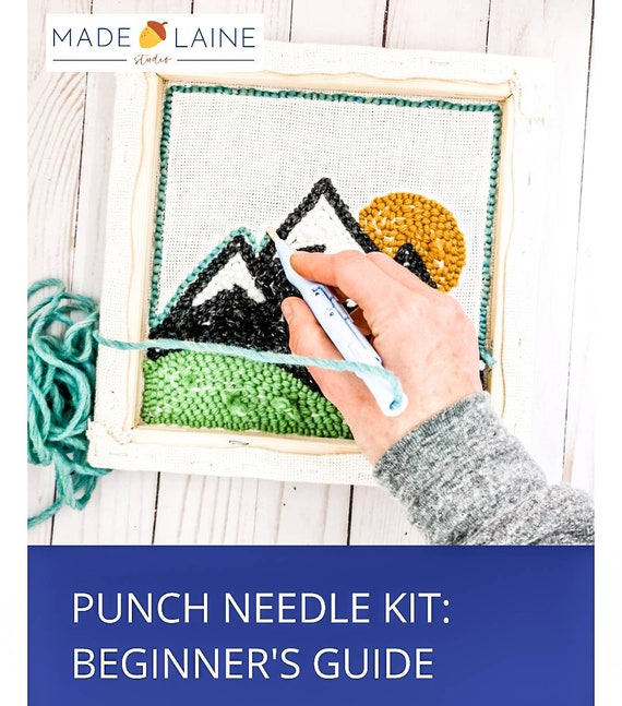 diy snowflake punch needle rug