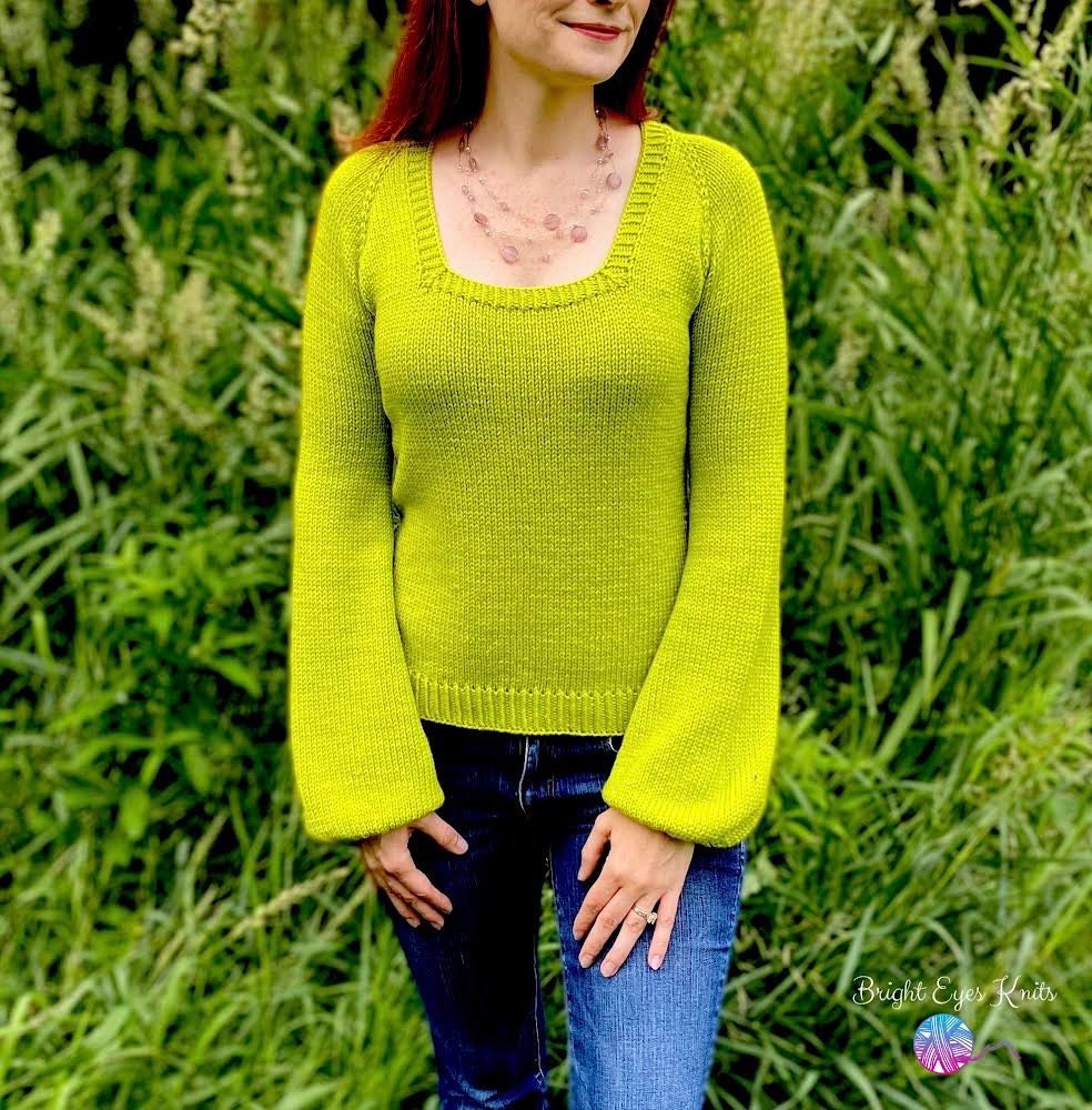 Kamaria Sweater Knitting Pattern long 
