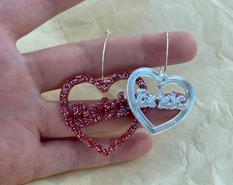 Mini Bride Heart Earrings