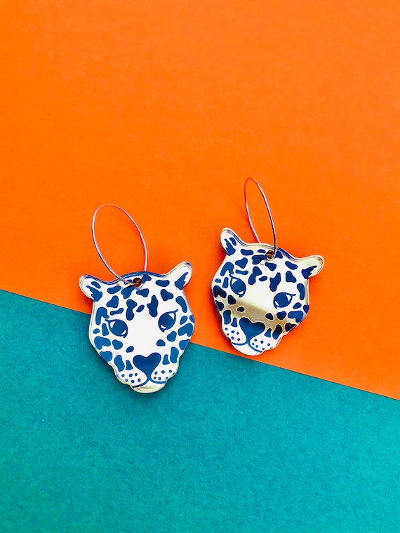 Leopard hoop earrings hotsell