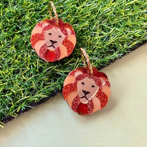 Lion statement Earrings