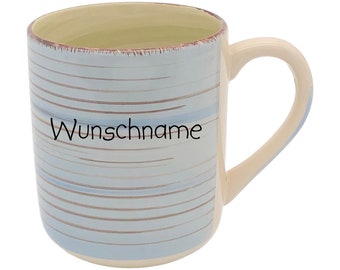Coffee mug cup coffee cup coffee pot mug colorful striped personalized with desired name name ceramic tableware personalized