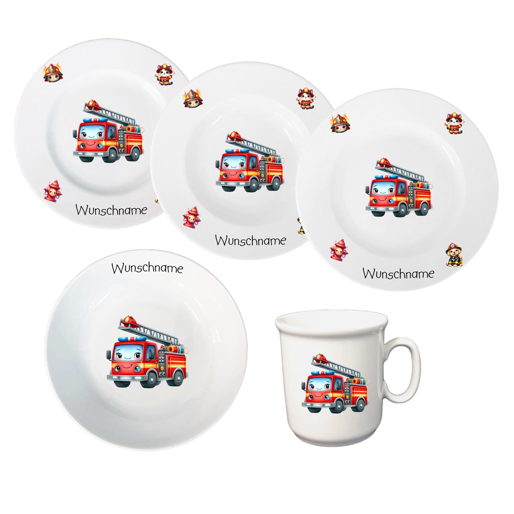 Doriantrade Kinderteller 27cm - Personalisierbar Mit Namen & Marienkäfer Motiv