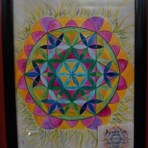 Flower of Life Print in Frame