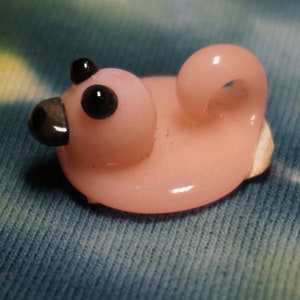 Pink Love Duck Glass Pendant