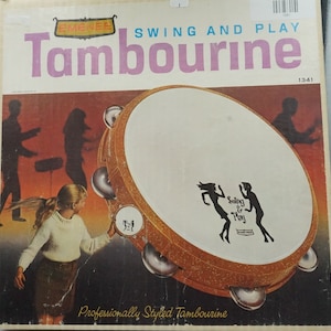 Vintage Tambourine Swing and Play by Emenee