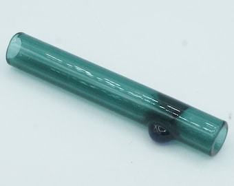 Hand Blown Glass Chillium Tobacco Pipe W/ Random color Dot