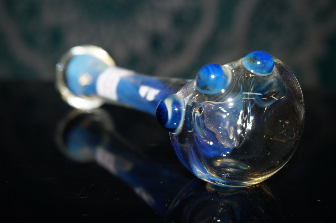 Hand Blown Glass Tobacco Pipe Etsy