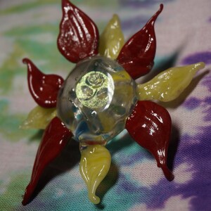 Fire flower Glass Pendant