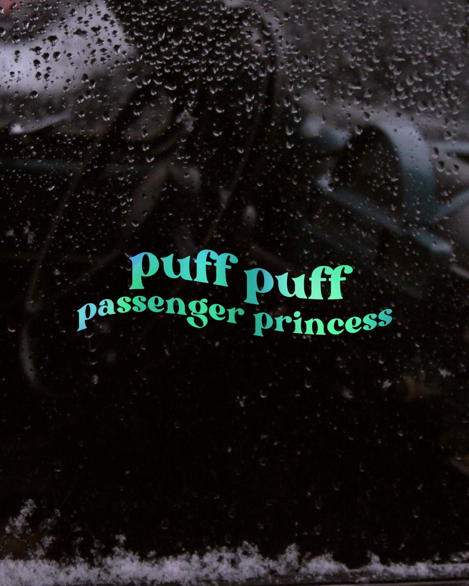 Puff Puff Passenger Princess Car Decal Holographic Vinyl Sticker - Etsy