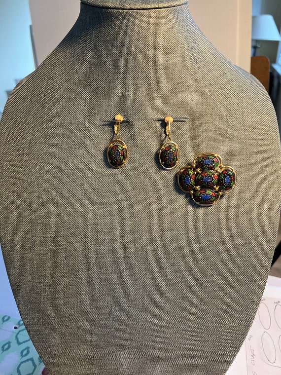 Pin and earring set - image 1