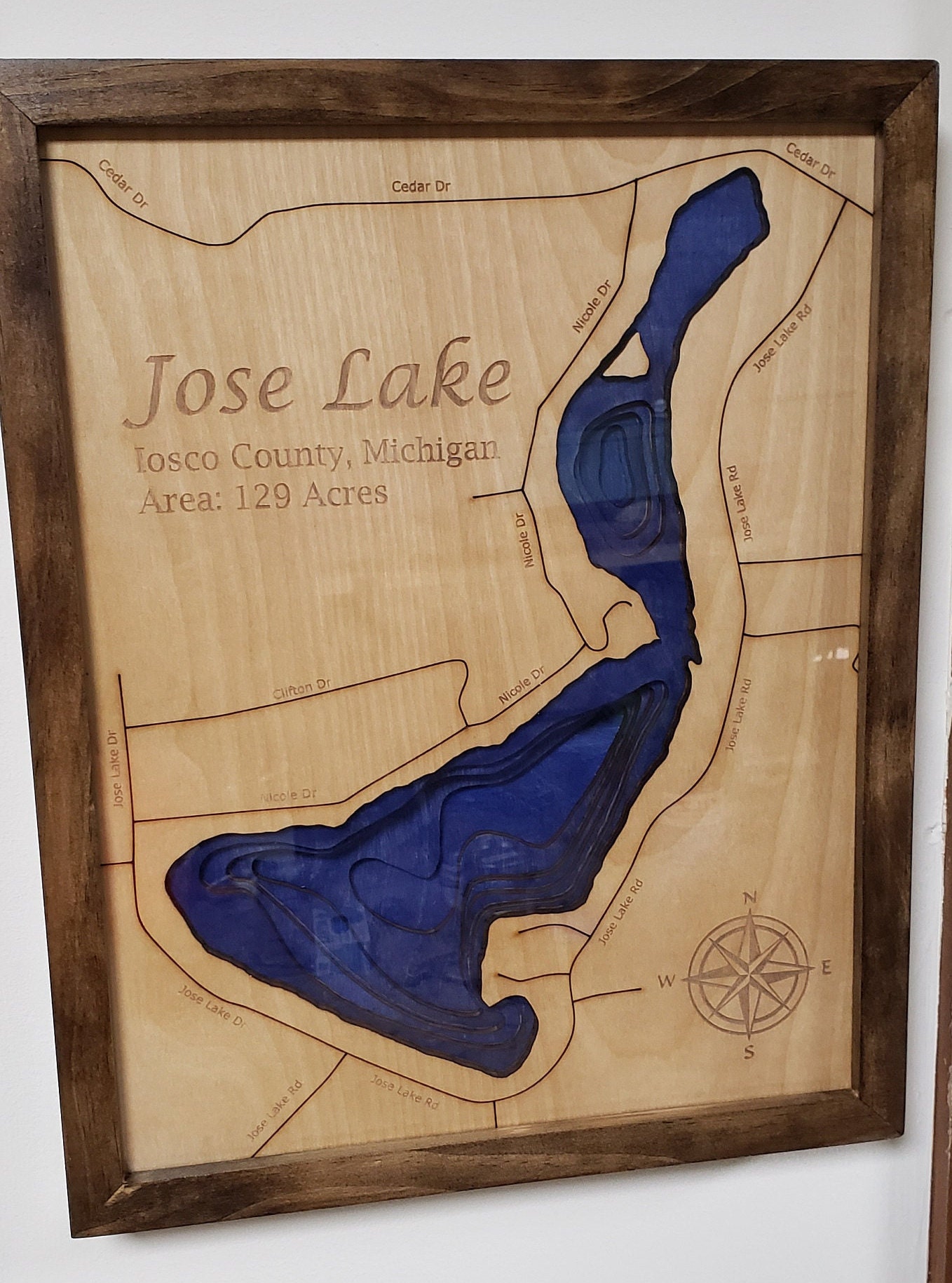 Lake St. Helen MI Bathymetric Map Etsy