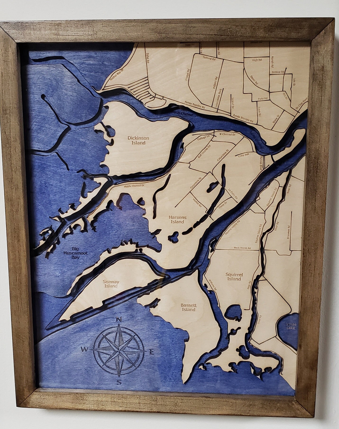 Lake St. Helen MI Bathymetric Map Etsy