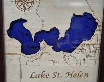 Lake St. Helen MI Bathymetric Map