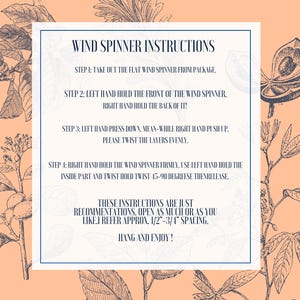 Wind Spinner Instructions.pdf A Honey Bee Wind Spinner is a Delightful Garden Accessory - Etsy