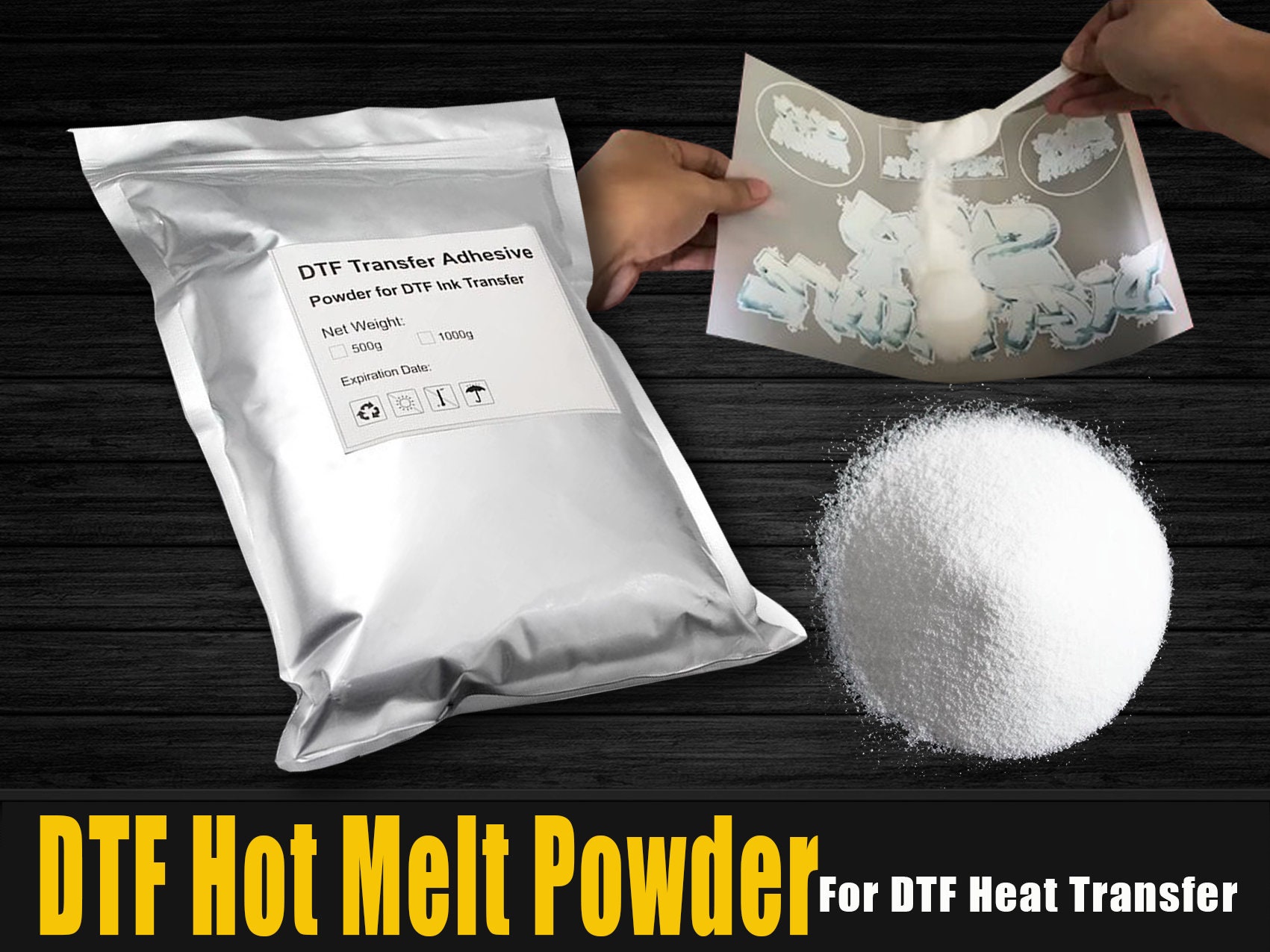 LOW TEMP - DTF TRANSFER POWDER MEDIUM 1kg