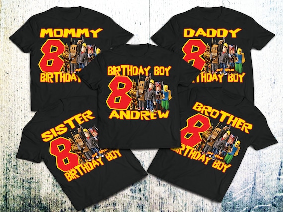 Personalized Roblox Birthday Boy T-shirt, Personalized Roblox