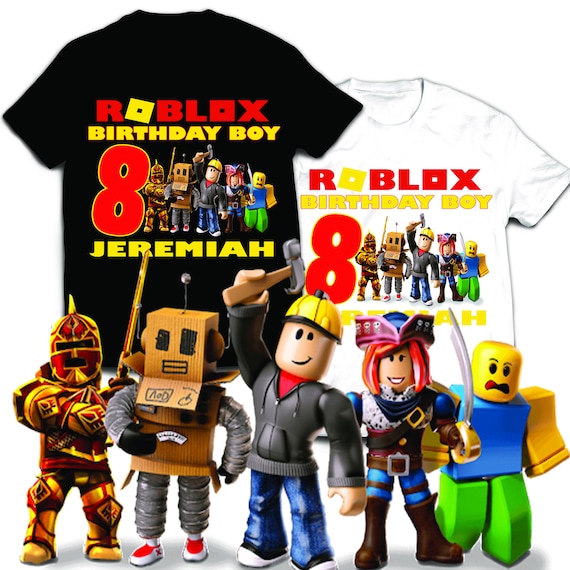 Personalized Roblox Birthday T-shirt | Etsy