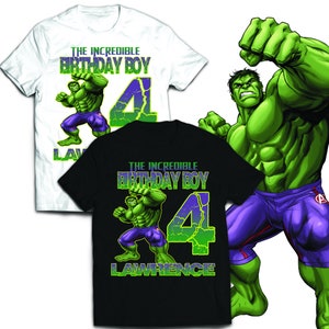 Personalized Hulk Birthday Boy T-Shirt, Personalized Hulk  Birthday Girl T-Shirt, Personalized Hulk Birthday Family T-Shirts