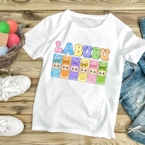 Labubu Shirt, Cute Cartoon T-Shirt, Aesthetic Kawaii Tee, Gift for Her, Soft Graphic Tee, Trendy Cute Shirt, Custom Labubu Design