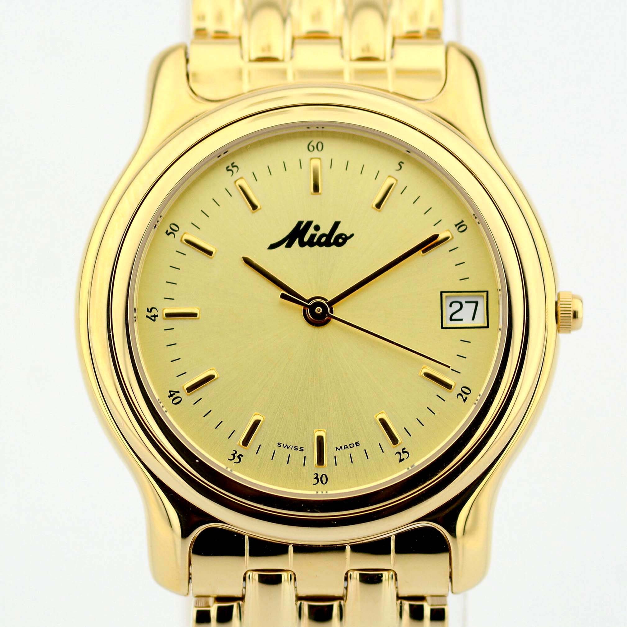 Mido swiss outlet 18k gold plating