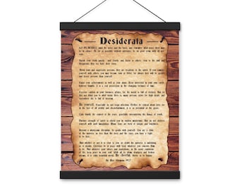 Desiderata by Max Ehrmann Poetry Poster with hangers,Wall Art,Modern Home Decor 12x16 inches