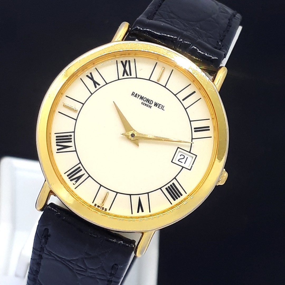 Women's Watch Raymond Weil 18k Gold Electroplated, Authentic Swiss