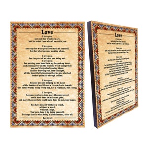Poesia d'amore di Roy Croft arte da parete con poesia di matrimonio, Ti amo Poesia, effetto vecchia carta minimalista di ispirazione vintage, Poesia di Roy Croft
