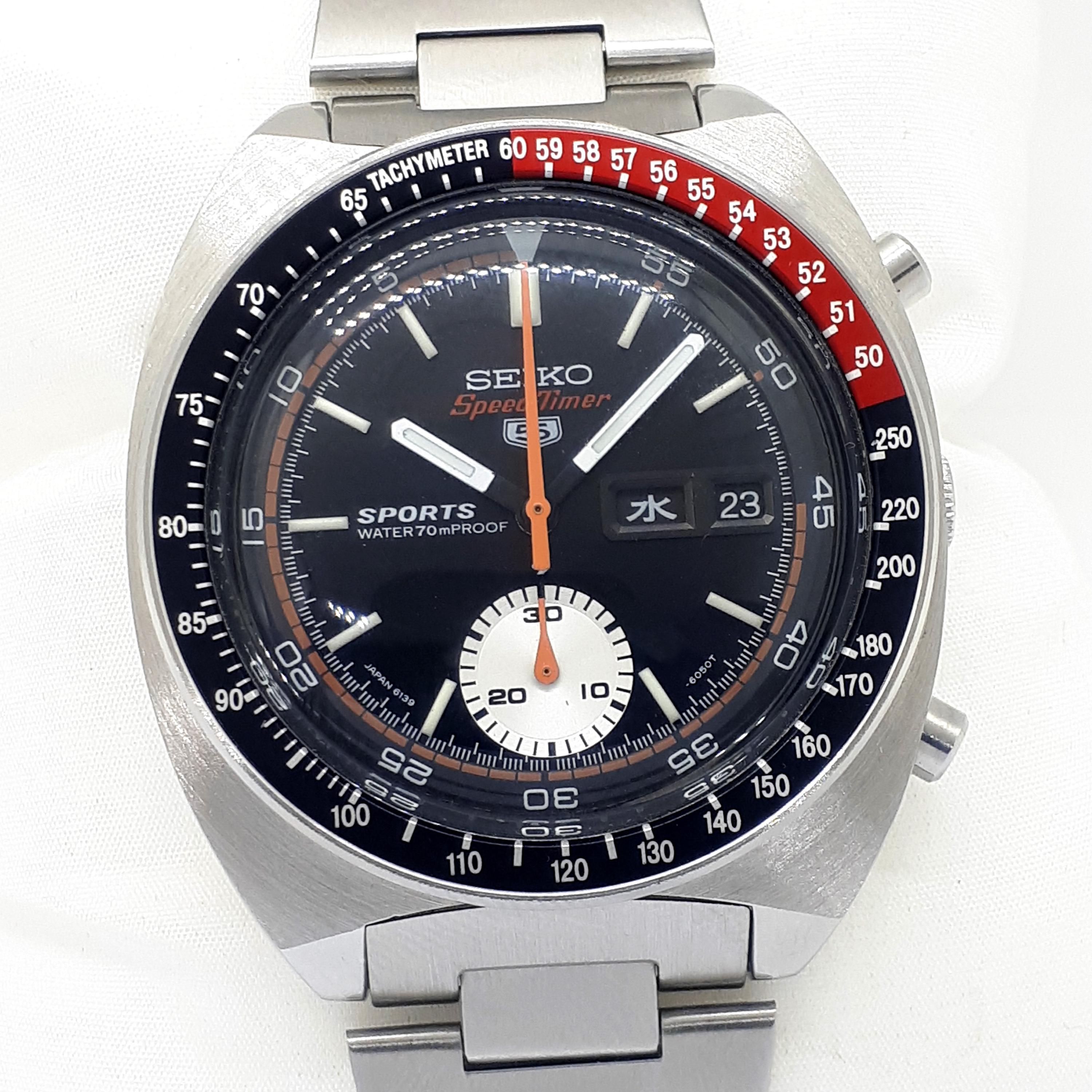 Vintage Seiko 5 Sports 6139-6030 Pogue: JDM Coke Bezel Chronograph