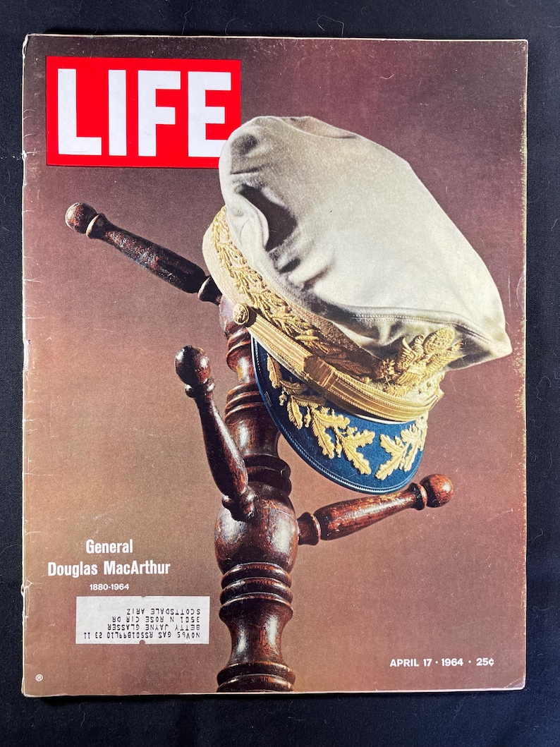 Macarthur Command Magazine LIFE Magazine April 17 1964 - General Douglas Macarthur 1880-1964 - Etsy