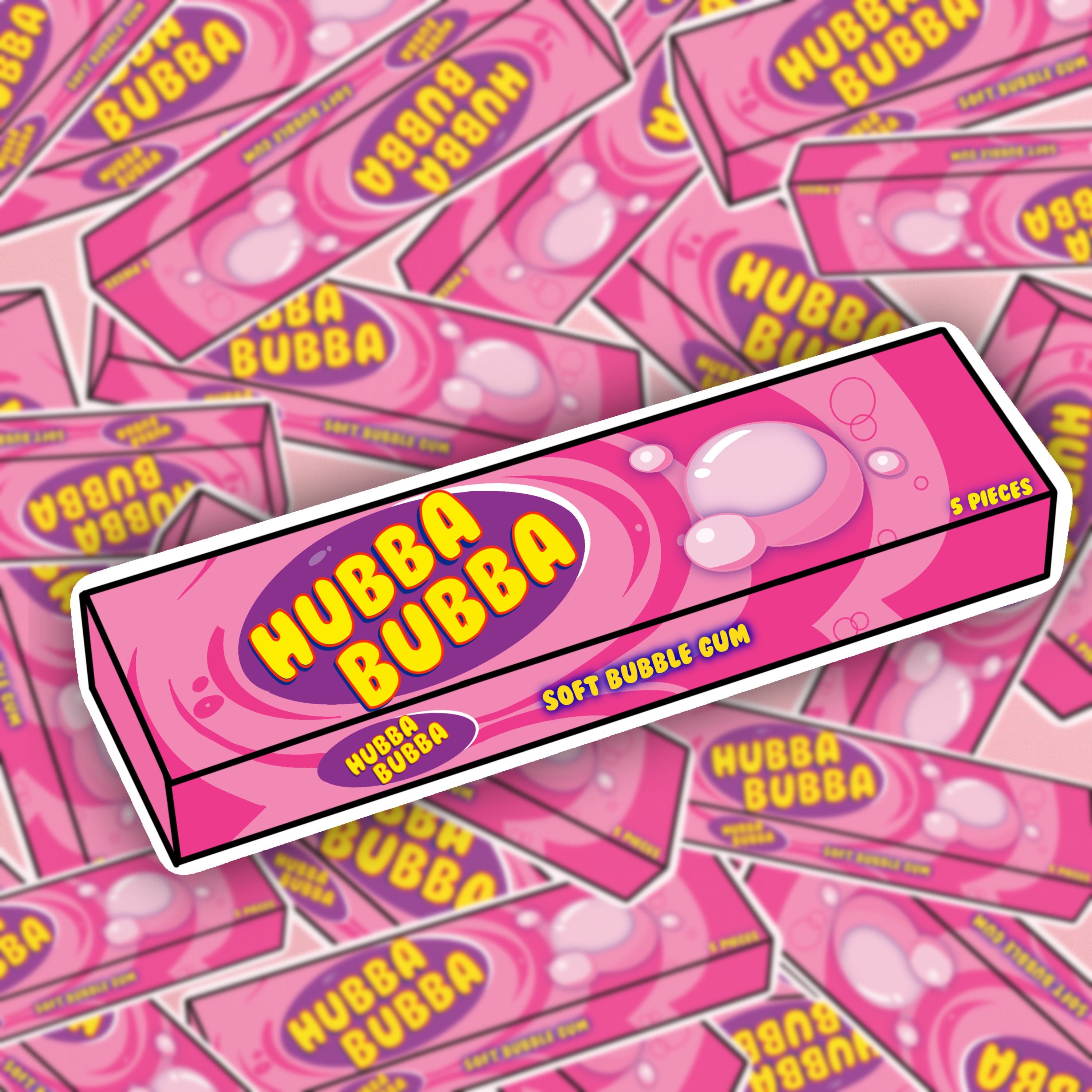 Hubba Bubba Sticker | Etsy