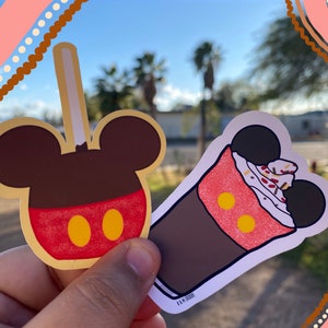 Mouse Ears Shaped Food Sticker Set (6)|Magical Food Sticker|Water Bottle Sticker|Disney Sticker|Weatherproof Sticker|Laptop Sticker|