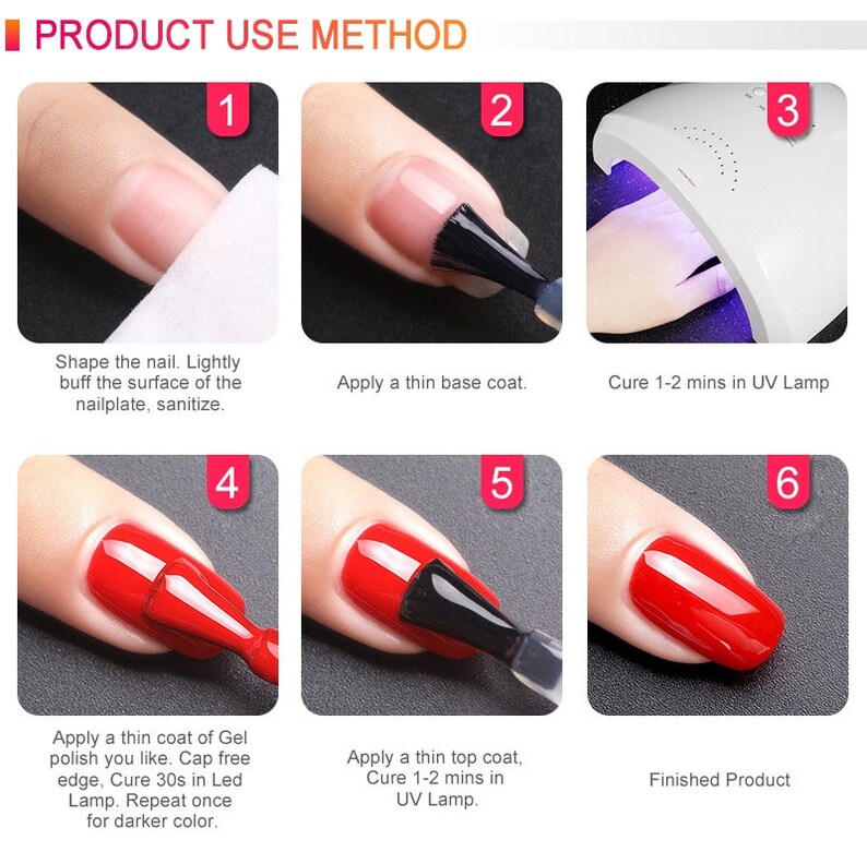 Pro LED/UV Curing Gel Polish Colour Set the Metallic Etsy