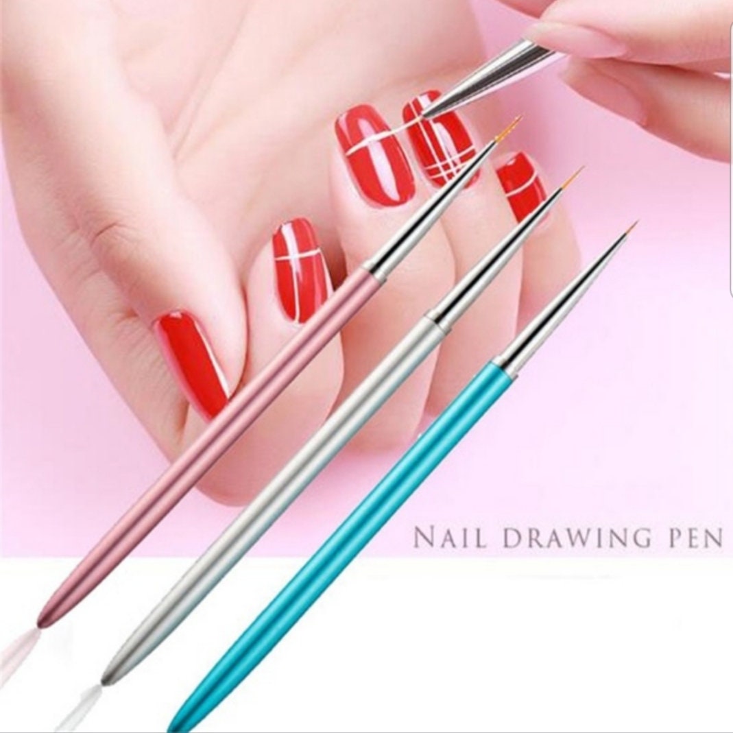 Nail art design liner brush set of 3 Brushes | Etsy