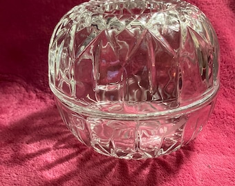 Vintage Indiana Glass Homco Diamond Cut Candle Lamp!  Beautiful!  Clear Glass!