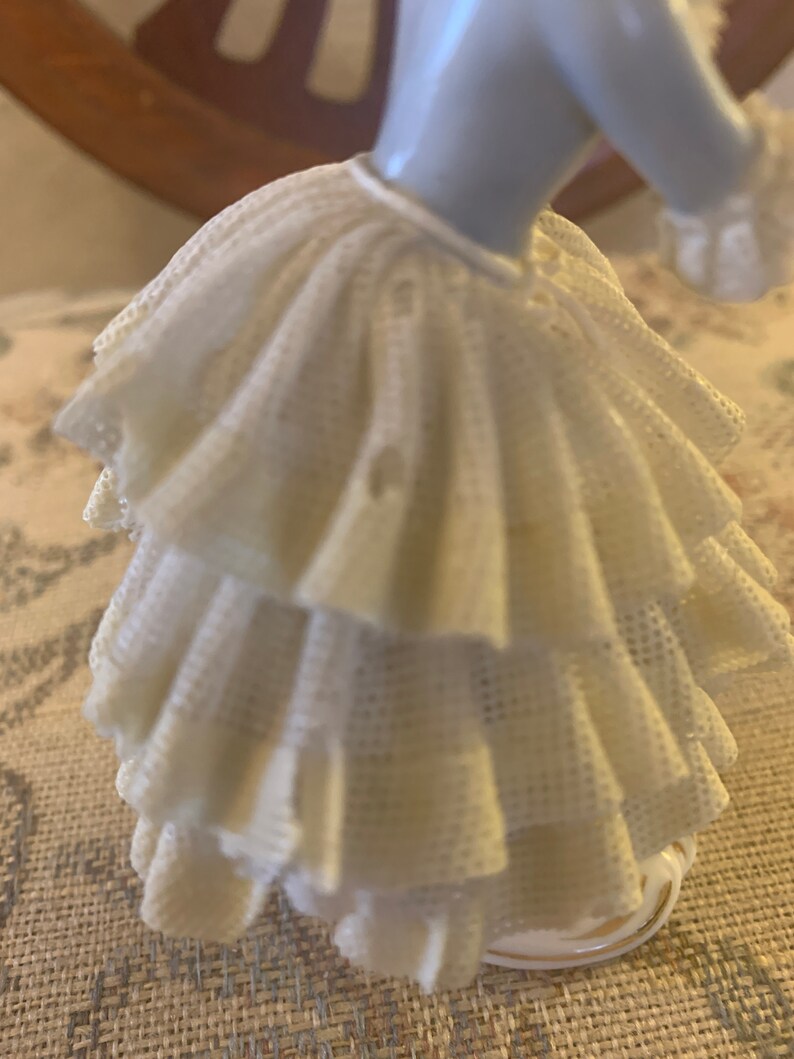 Vintage Germany Dresden Ballerina Figurine Art Collectibles Glass Art Vadel Com